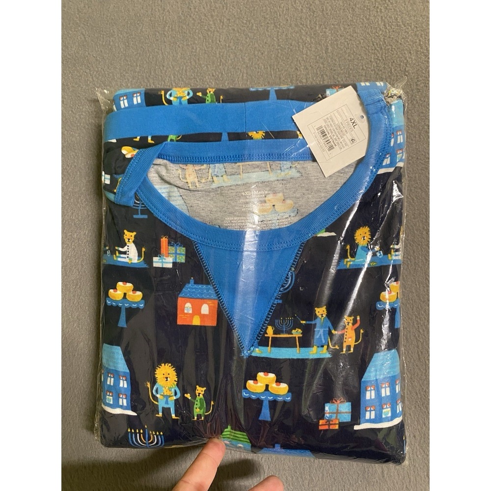 New! Men's Hanukkah Sleepwear Size 4XL 2 Pc Set Top & Bottom